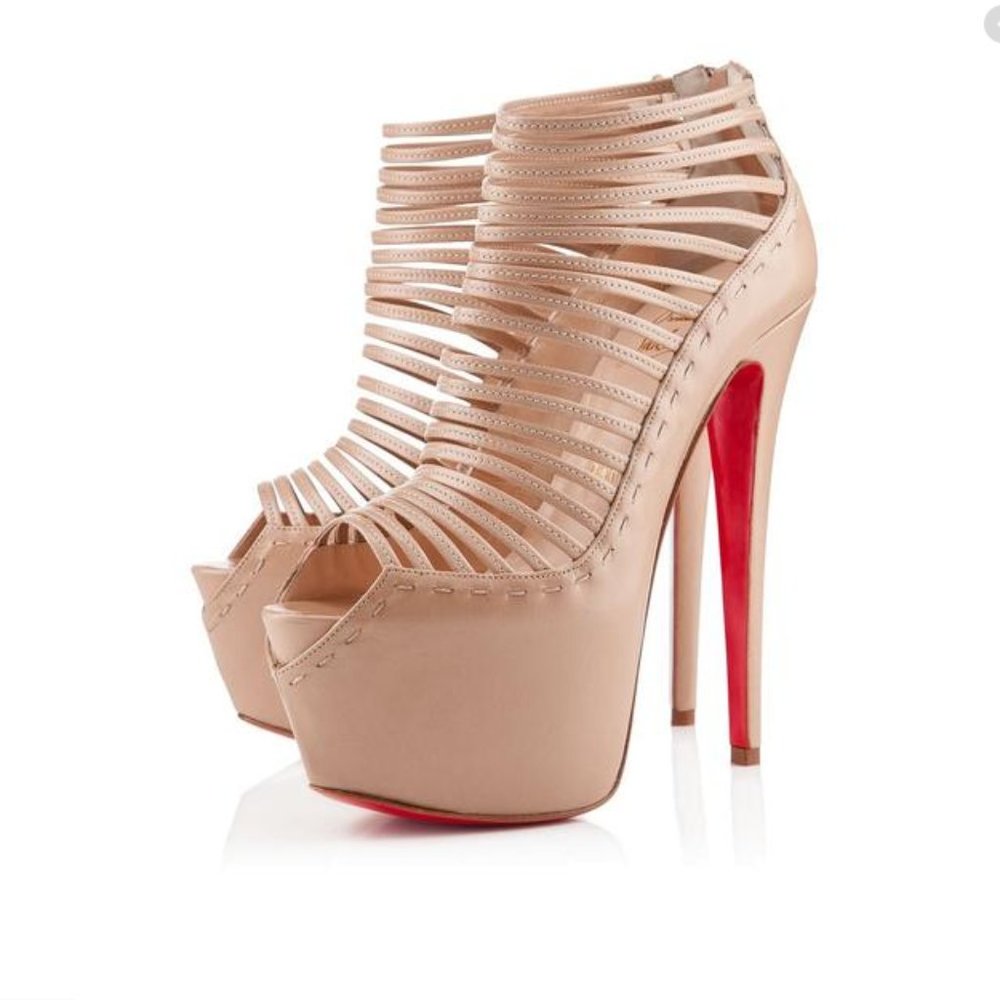 Christian Louboutin Zulu Platform Peep Toe Heels